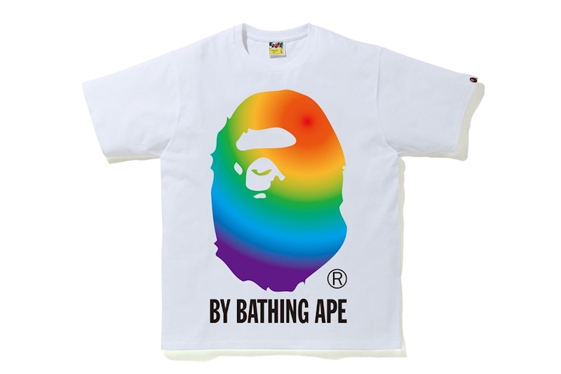 BAPE Rainbow By Bathing Ape Tee White
