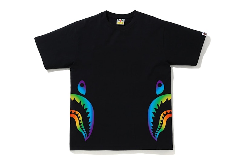 BAPE Rainbow Side Shark Tee Black