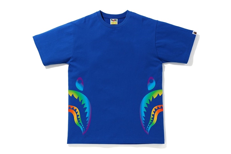 BAPE Rainbow Side Shark Tee Blue