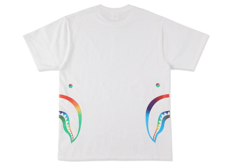 BAPE Rainbow Side Shark Tee (SS21) White