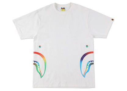 BAPE Rainbow Side Shark Tee (SS21) White