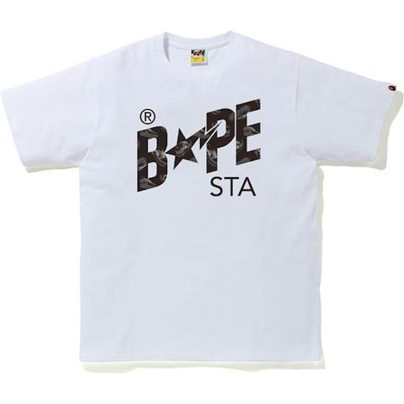 BAPE Random STA Logo Tee White/Black