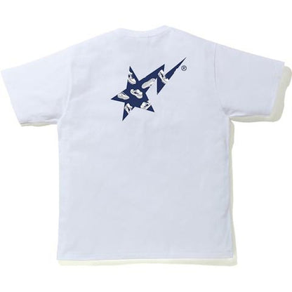 BAPE Random STA Logo Tee White/Navy