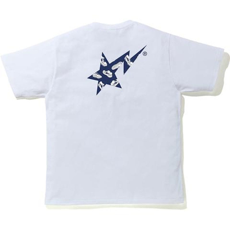 BAPE Random STA Logo Tee White/Navy