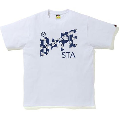 BAPE Random STA Logo Tee White/Navy
