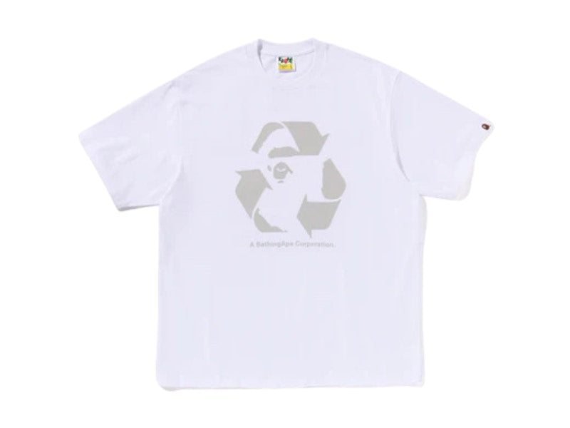 BAPE Recycle Motif Relaxed Fit Tee White