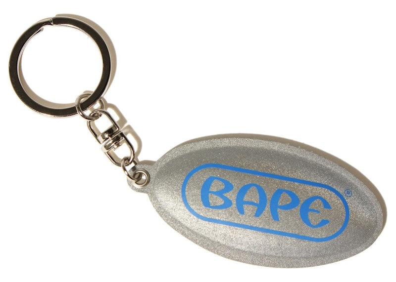 BAPE Reflective Keychain Silver