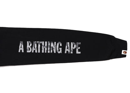 BAPE Reflective Solid Camo Ape Head Relaxed Fit Pocket L/S Tee Black