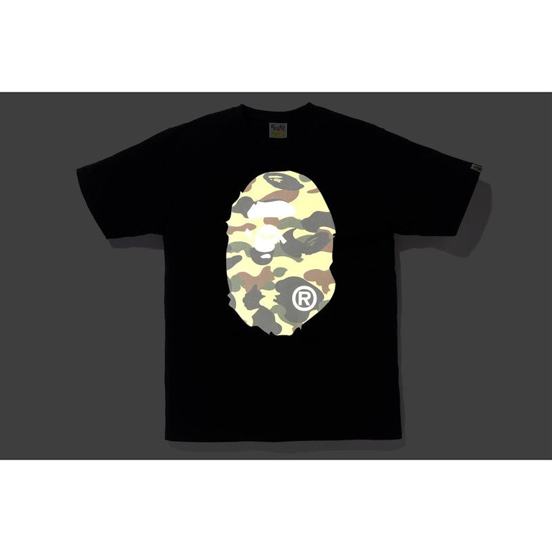 BAPE Reflector 1st Camo Big Ape Head Tee Black/Yellow