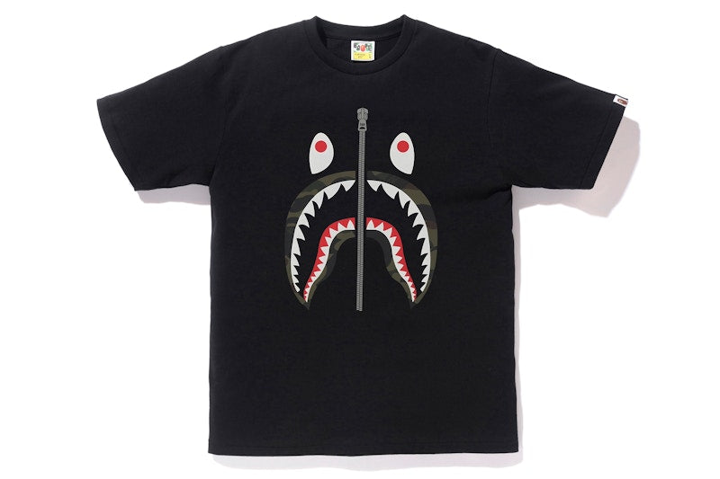 BAPE Reflector 1st Camo Shark Tee Black/Green