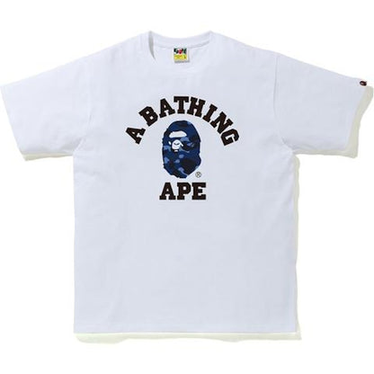 BAPE Reflector Color Camo College T-shirt White/Navy