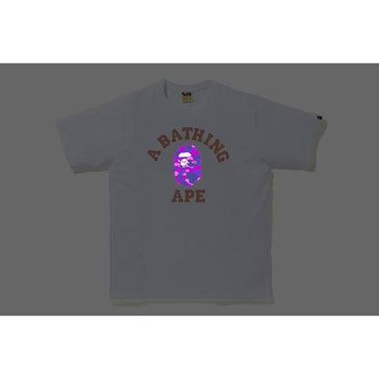 BAPE Reflector Color Camo College T-shirt White/Purple