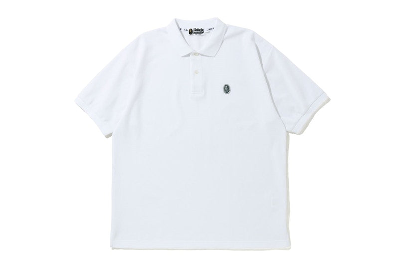 BAPE Relaxed Ape Head One Point Polo White