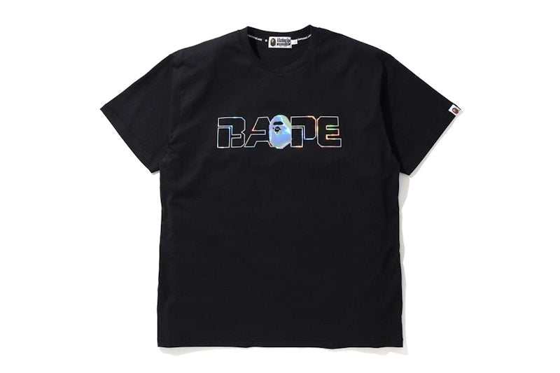 BAPE Relaxed Aurora Logo Tee Black
