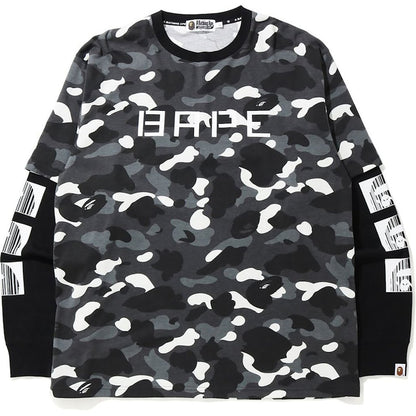 BAPE Relaxed City Camo Layered L/S Tee Black