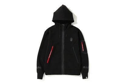 BAPE Relaxed Double Knit Full Zip Hoodie Black