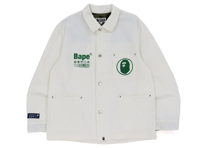 BAPE Relaxed Fit Coverall Jacket Ivory