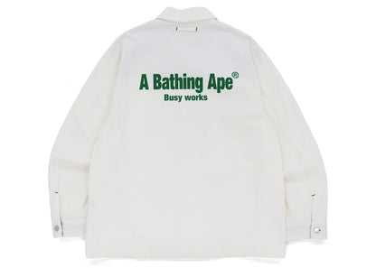 BAPE Relaxed Fit Coverall Jacket Ivory