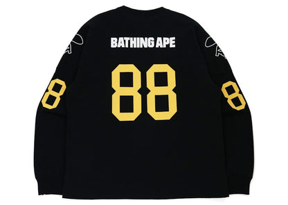 BAPE Relaxed Fit Football L/S Tee Black