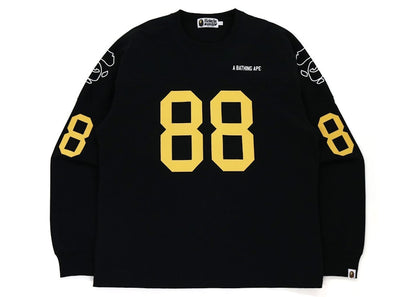 BAPE Relaxed Fit Football L/S Tee Black