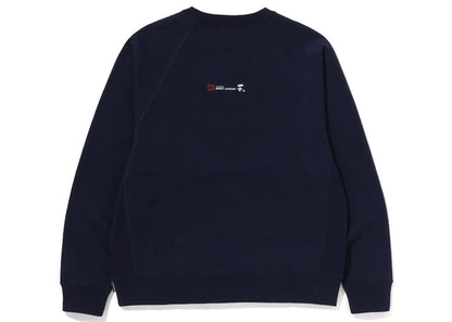 BAPE Relaxed Fit Space System Crewneck Navy