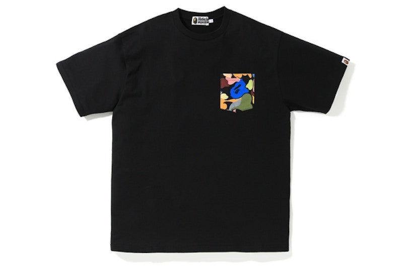 BAPE Relaxed Multi Camo Pocket Tee Black