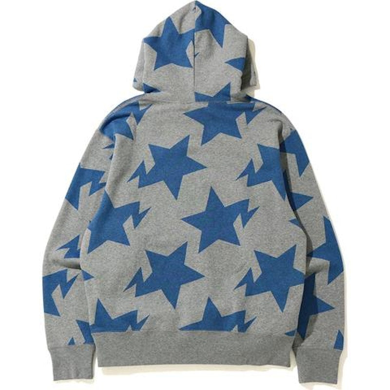 BAPE Relaxed STA Pattern Pullover Hoodie Gray
