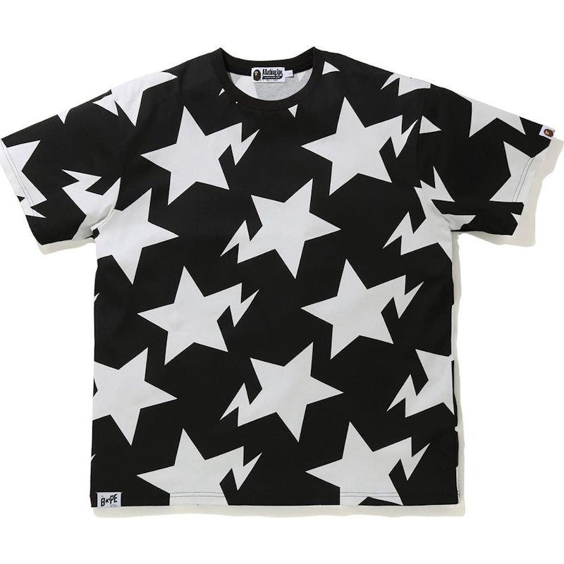 BAPE Relaxed STA Pattern Tee Black