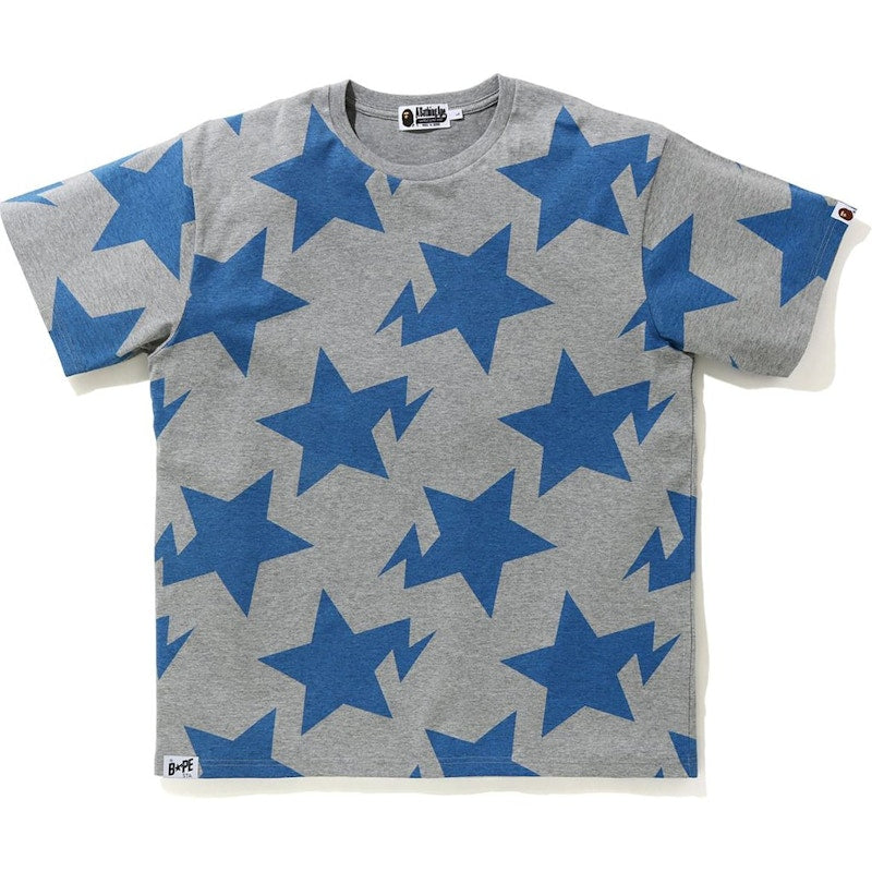 BAPE Relaxed STA Pattern Tee Gray