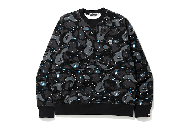 BAPE Relaxed Space Camo Crewneck Black
