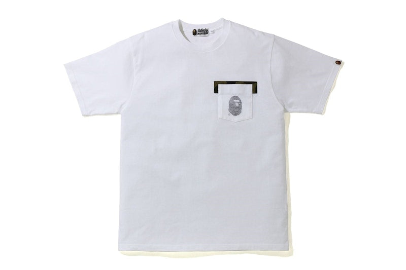 BAPE Reverse Ape Head Pocket Tee White