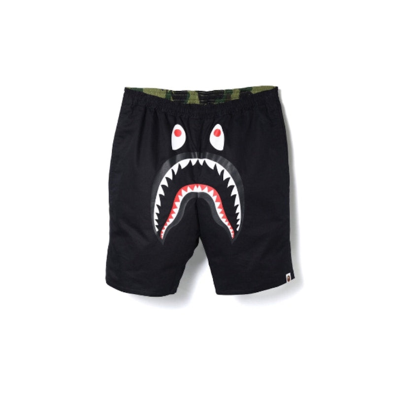 BAPE Reversible Shark Beach Shorts Black/Green