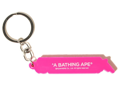 BAPE Rubber Keychain Pink