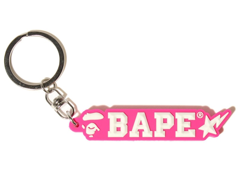 BAPE Rubber Keychain Pink