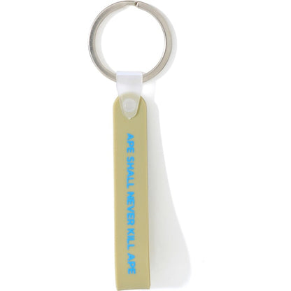 BAPE Rubber Loop Keychain Beige