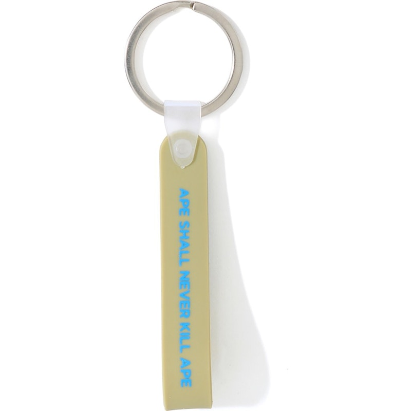BAPE Rubber Loop Keychain Beige