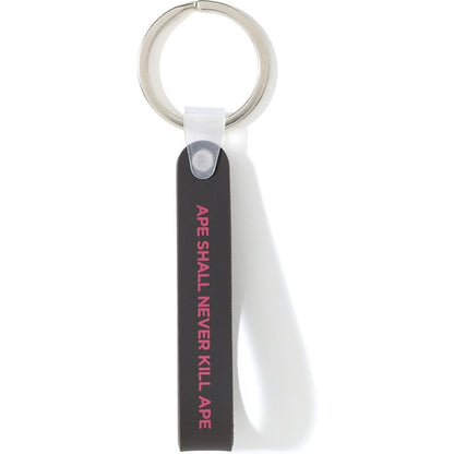 BAPE Rubber Loop Keychain Brown