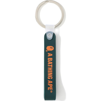 BAPE Rubber Loop Keychain Olive