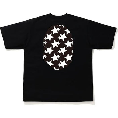 BAPE STA Pattern Big Ape Head Relaxed Tee Black/Black