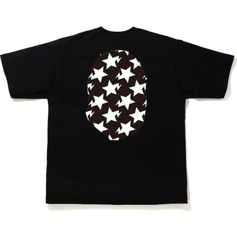 BAPE STA Pattern Big Ape Head Relaxed Tee Black/Black
