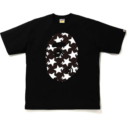 BAPE STA Pattern Big Ape Head Relaxed Tee Black/Black