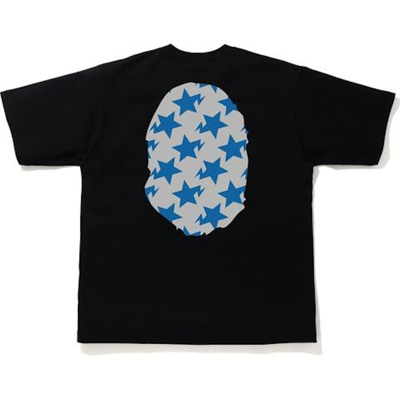 BAPE STA Pattern Big Ape Head Relaxed Tee Black/Gray