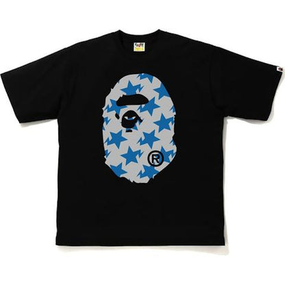 BAPE STA Pattern Big Ape Head Relaxed Tee Black/Gray