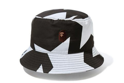 BAPE STA Pattern Bucket Hat Black