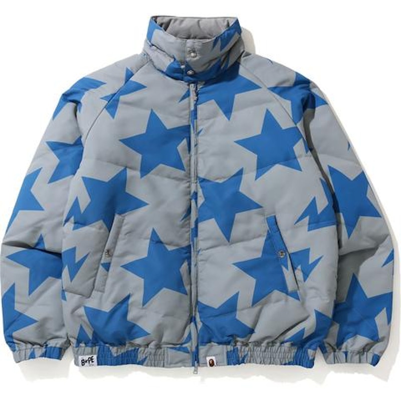 BAPE STA Pattern Down Jacket Gray