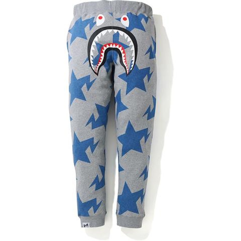 BAPE STA Pattern Shark Slim Sweatpants Gray
