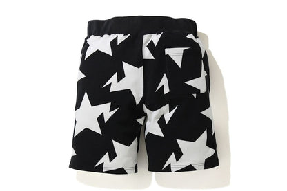 BAPE STA Pattern Sweat Shorts Black/White