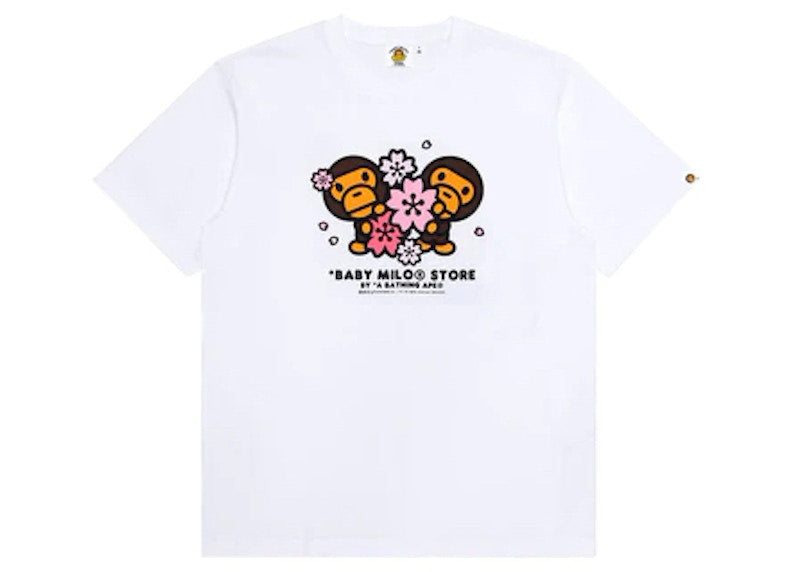 BAPE Sakura Baby Milo Tee White