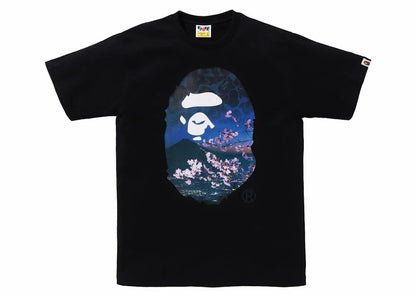 BAPE Sakura Photo Ape Head #2 Tee (SS24) Black