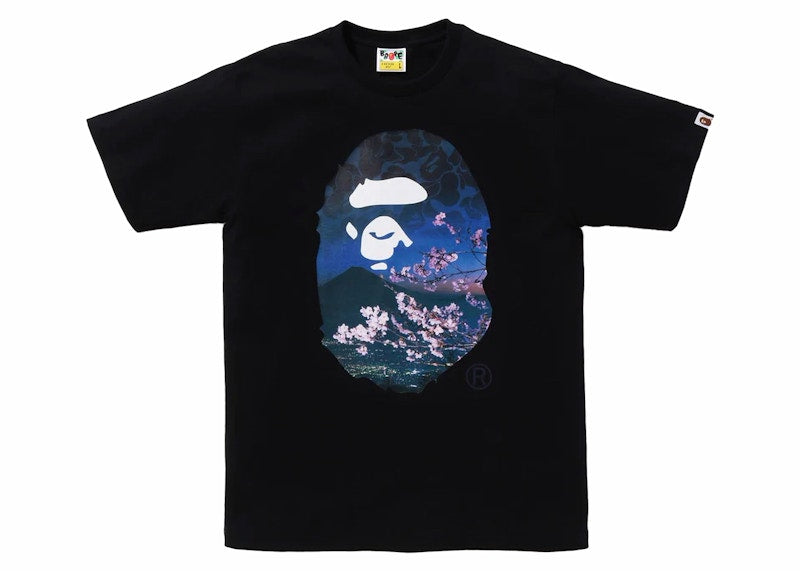 BAPE Sakura Photo Ape Head #2 Tee (SS24) Black